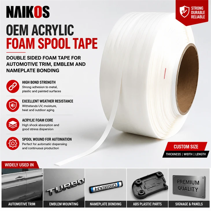 High Bond spólu froðu borði fyrir iðnaðarnotkun